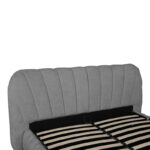 Double bed Leblank grey fabric with storage space 160x200cm - Image 5