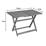 Table Retto beech walnut impregnation 120x75x75cm - Image 3