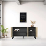 Buffet Billie anthracite-sonoma 149x40x77cm - Слика 2