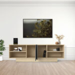 TV unit Stevie sonoma-anthracite 160x40x50cm - Image 2
