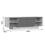 TV unit Stevie sonoma-anthracite 160x40x50cm - Image 6