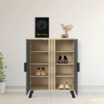 Shoe cabinet Shoby anthracite-sonoma 70.5x30x91cm - Слика 2