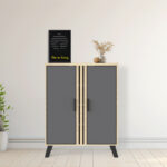 Shoe cabinet Shoby anthracite-sonoma 70.5x30x91cm