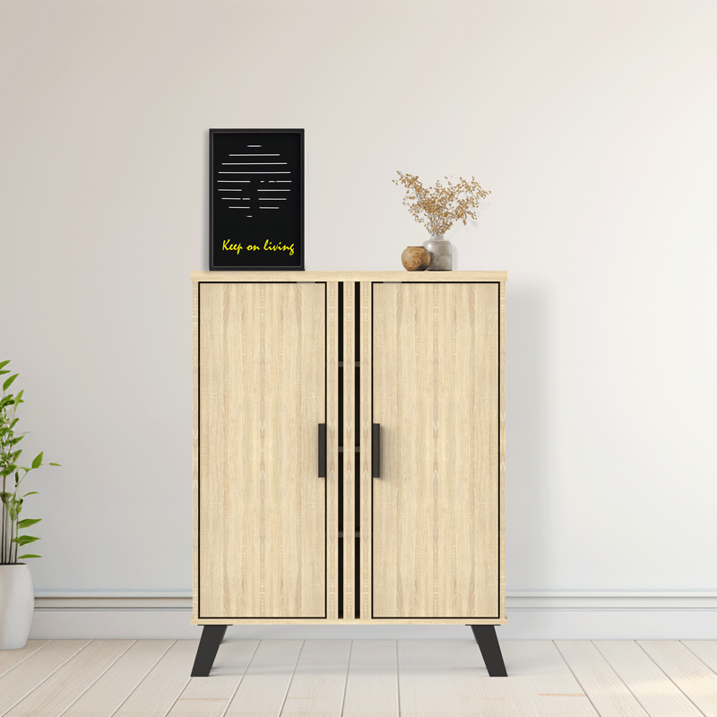 248-000032 Shoe cabinet Shoby sonoma 70.5x30x91cm - Слика 1