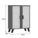 Shoe cabinet Shoby sonoma-anthracite 70.5x30x91cm - Слика 6