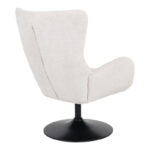 Rotating armchair Refria cream fabric-black metal base 81x72x97cm - Слика 2