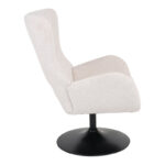 Rotating armchair Refria cream fabric-black metal base 81x72x97cm - Слика 3