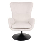 Rotating armchair Refria cream fabric-black metal base 81x72x97cm - Слика 4