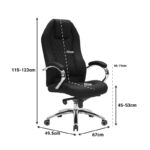 Manager's office chair Ionia black PU 67x49.5x123cm - Image 5