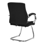 Visitor chair Thiodore black PU 67x49.5x100cm - Image 2