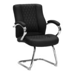 Visitor chair Thiodore black PU 67x49.5x100cm