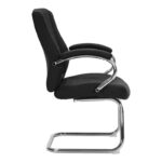 Visitor chair Thiodore black PU 67x49.5x100cm - Image 3