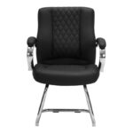 Visitor chair Thiodore black PU 67x49.5x100cm - Image 4