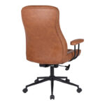 Manager's office chair Philareti brown PU 74x71.5x108-118cm - Image 2