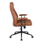 Manager's office chair Philareti brown PU 74x71.5x108-118cm - Image 3