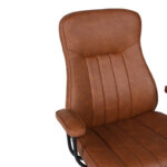 Manager's office chair Philareti brown PU 74x71.5x108-118cm - Image 6