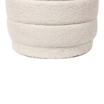 Stool-trunk Bettia teddy fabric ivory D41x38.5cm - Image 3