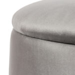 Stool-trunk Terina grey velvet D46x42cm - Image 3