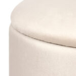 Stool-trunk Terina cream velvet D46x42cm - Image 3