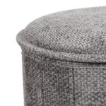 Stool-trunk Trebia grey fabric 76x38x38cm - Image 3