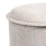 Stool-trunk Trebia cream fabric 76x38x38cm - Image 3