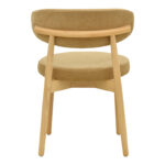Luben chair brown fabric - rubberwood in natural shade 53x54x79cm - Image 6