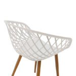 Armchair Ezra white pp-natural color metal leg 62.5x56x82cm - Image 5