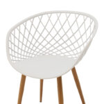 Armchair Ezra white pp-natural color metal leg 62.5x56x82cm - Image 6