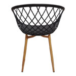 Armchair Ezra black pp-natural color metal leg 62.5x56x82cm - Image 2