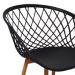 Armchair Ezra black pp-natural color metal leg 62.5x56x82cm - Image 5