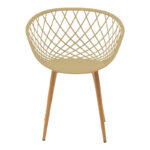 Armchair Ezra cappuccino pp-natural color metal leg 62.5x56x82cm - Image 4