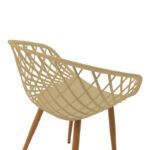 Armchair Ezra cappuccino pp-natural color metal leg 62.5x56x82cm - Image 5