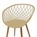 Armchair Ezra cappuccino pp-natural color metal leg 62.5x56x82cm - Image 6
