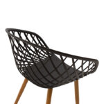 Armchair Ezra anthracite pp-natural color metal leg 62.5x56x82cm - Image 5