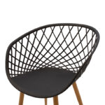 Armchair Ezra anthracite pp-natural color metal leg 62.5x56x82cm - Image 6