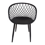 Armchair Ezra black pp-black metal leg 62.5x56x82cm - Image 4