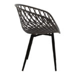 Armchair Ezra anthracite pp-black metal leg 62.5x56x82cm - Image 3