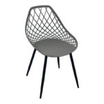Chair Suan athracite pp-black metal leg 49x51x86cm
