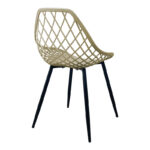 Chair Suan cappuccino pp-black metal leg 49x51x86cm - Слика 2