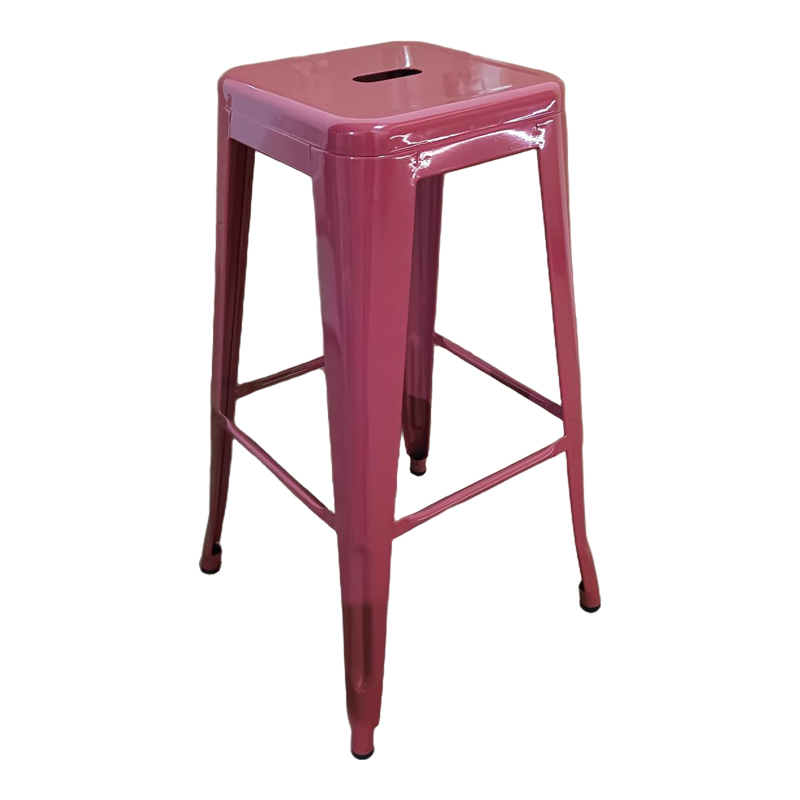 270-000079 Bar stool Utopia metal terracotta 42x42x76cm - Слика 1