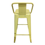 Mid-height Bar stool with backrest Utopia metal yellow 42x42x86cm - Слика 4