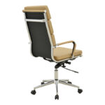 Manager office chair Tokyo with beige pu 55.5x52x108cm - Слика 2