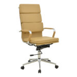 Manager office chair Tokyo with beige pu 55.5x52x108cm