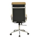 Manager office chair Tokyo with beige pu 55.5x52x108cm - Слика 5