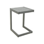 Aether aluminum table in anthracite color 37.5x36.5x53cm