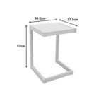 Aether aluminum table in anthracite color 37.5x36.5x53cm - Image 4