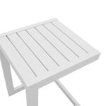 Aether aluminum table in white color 37.5x36.5x53cm - Image 3