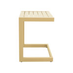 Aether aluminum table in cappuccino color 37.5x36.5x53cm - Image 2
