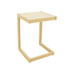 Aether aluminum table in cappuccino color 37.5x36.5x53cm