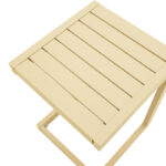 Aether aluminum table in cappuccino color 37.5x36.5x53cm - Image 3